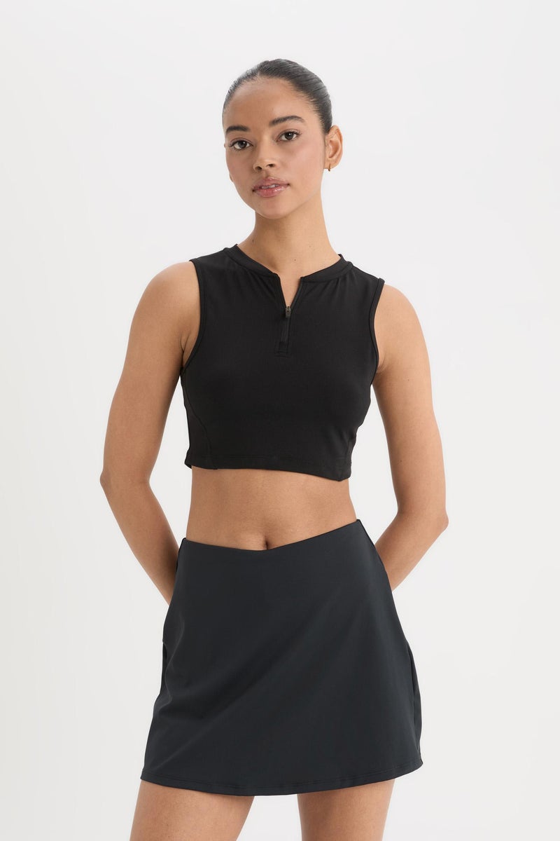 ديفاكتو جيبة قصيرة قصة عادية أسود بليجن من DeFactoFit - Image 4